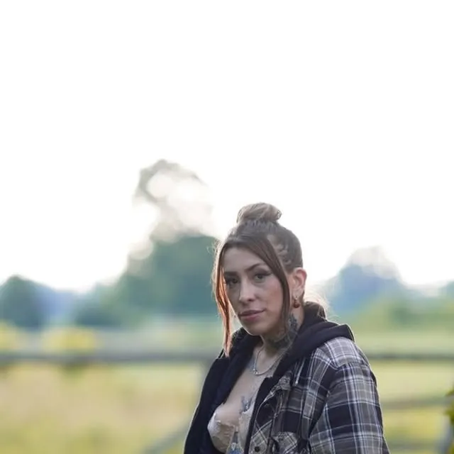 Field portrait in plaid